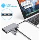 USB HUB C 10 in 1 Type C Adapter Dock 3 USB 3.0 Port 4K HDMI 1080P VGA RJ45 Ethernet