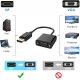 DisplayPort Male to VGA Female Gold-Plated DP Display Port to VGA Adapter