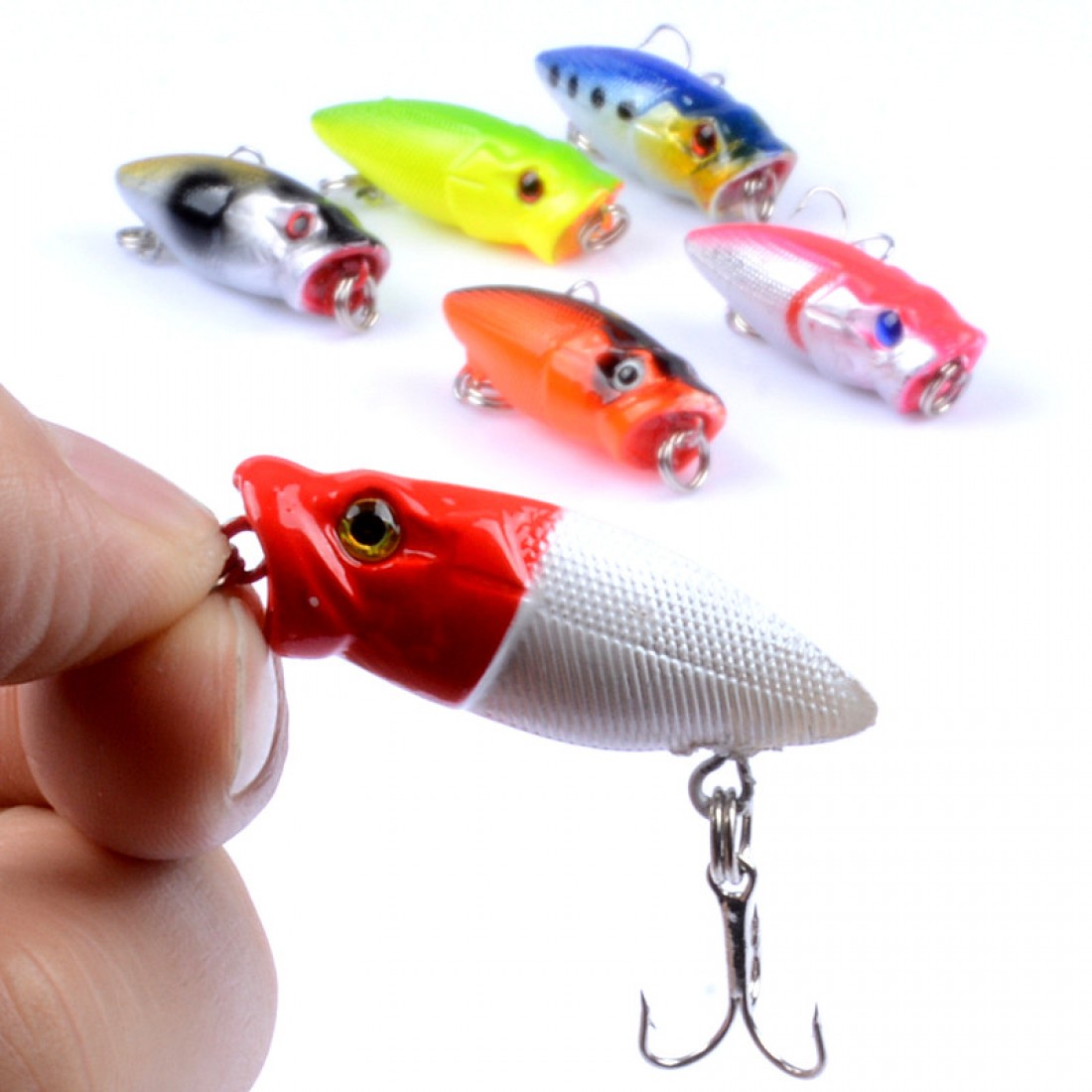 6X 3.5cm Popper Poppers Fishing Hard Lure Lures Surface Tackle Fresh
