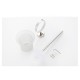 Toilet Brush Holder Wall Mount Rustproof Frosted Glass for Bathroom