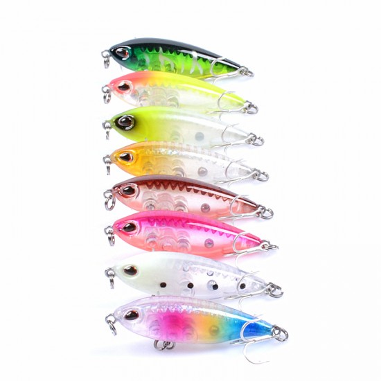 8x Pencil minnow 4.8cm Fishing Lure Lures Surface Tackle Fresh Saltwater