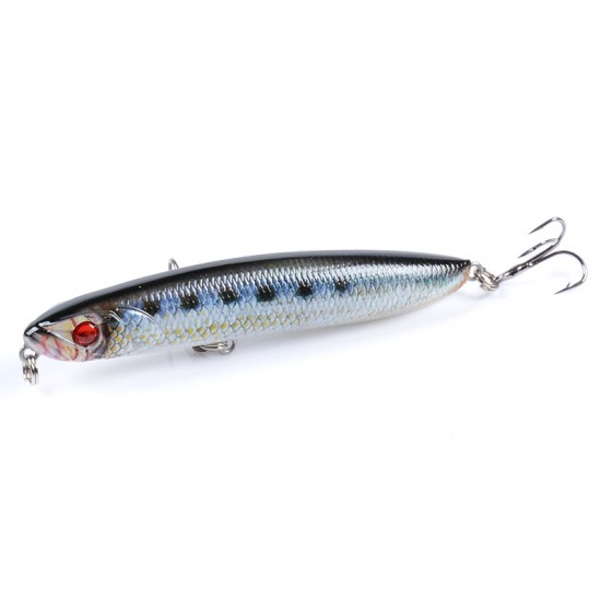 8x Popper Poppers 9.6cm Fishing Lure Lures Surface Tackle Fresh Saltwater