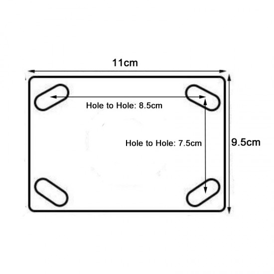 8" Heavy Duty Industrial Fixed Caster Wheel Wheels CastorTrolley holds 250KG