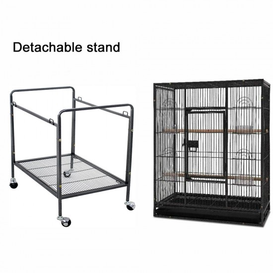 134cm Large Bird Aviary Cage Heavy Duty Parrot Budgie Parakeet Cockatoo Perch Cage Storage Shelf