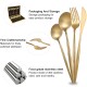 36-Piece Stainless Steel Gold Set, Knife Fork Spoon Flatware Set Cutlery Set, 9 sets