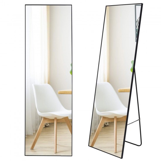 Aluminum Framed Slim Design Full Body Mirror Wall Mounted Bedroom Living Make Up