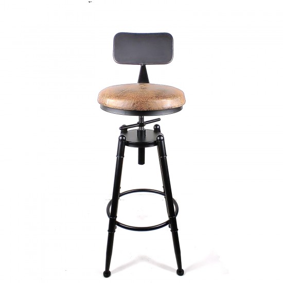 Vintage Industrial Rustic Bar Stool Kitchen Stool Swivel Chair Counter Height