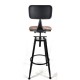 Vintage Industrial Rustic Bar Stool Kitchen Stool Swivel Chair Counter Height