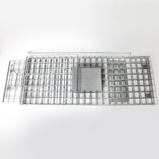 Humane Animal Trap Cage 108 x 40 x 45cm - Silver Humane Animal Trap Cage 108 x 40 x 45cm - Silver