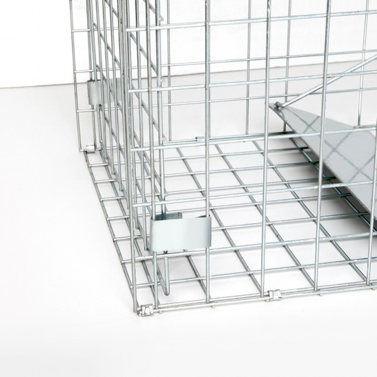 Humane Animal Trap Cage 108 x 40 x 45cm - Silver Humane Animal Trap Cage 108 x 40 x 45cm - Silver