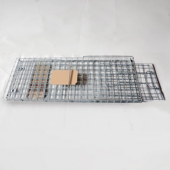 Humane Animal Trap Cage 94 x 34 x 36cm - Silver Humane Animal Trap Cage 94 x 34 x 36cm - Silver