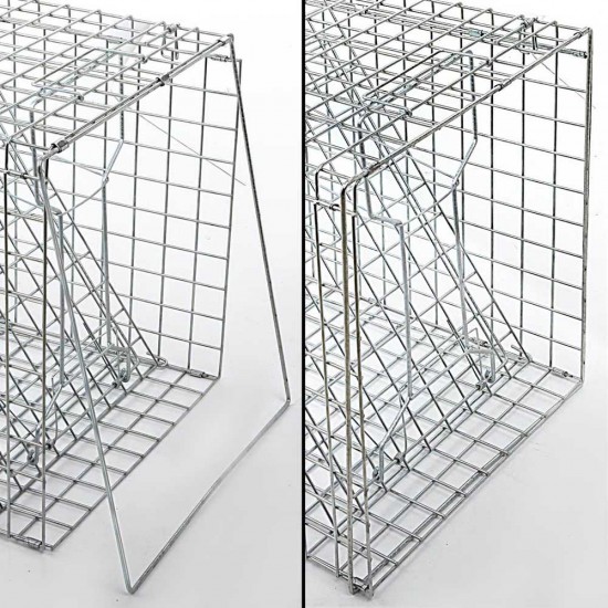 Humane Animal Trap Cage 150 x 50 x 53cm - Silver Humane Animal Trap Cage 150 x 50 x 53cm - Silver