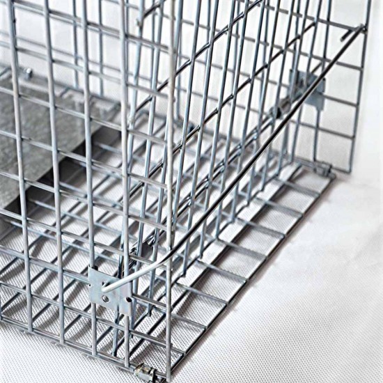Humane Animal Trap Cage 66 x 23 x 25cm - Silver Humane Animal Trap Cage 66 x 23 x 25cm - Silver