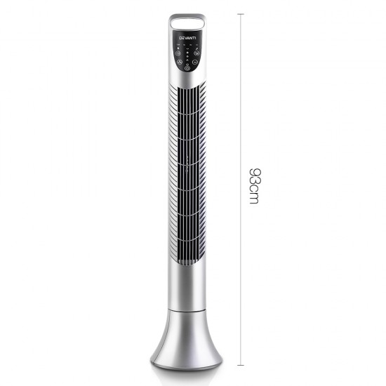 Portable Cross Flow Tower Fan - Silver Portable Cross Flow Tower Fan - Silver