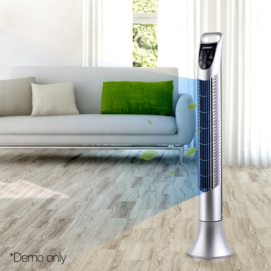 Portable Cross Flow Tower Fan - Silver Portable Cross Flow Tower Fan - Silver