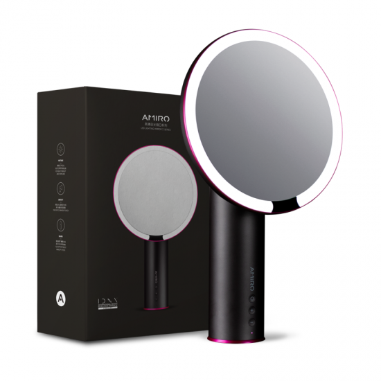 Amiro 8" Smart Lighted Makeup Mirror with Natural Daylight LED Lights Black Amiro 8" Smart Lighted Makeup Mirror with Natural Daylight LED Lights Black