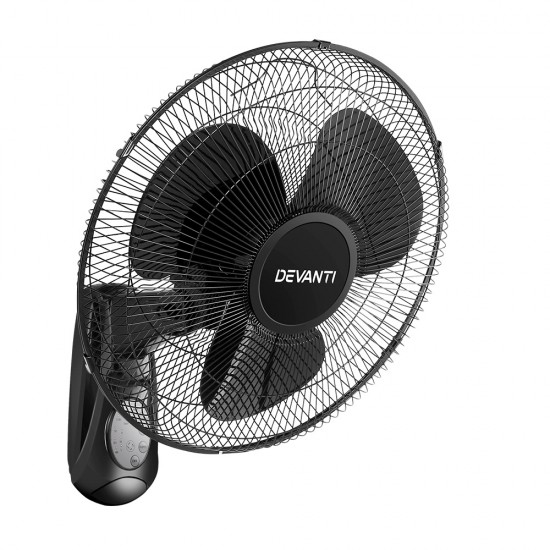 40cm 16" Wall Mountable Fan - Black 40cm 16" Wall Mountable Fan - Black