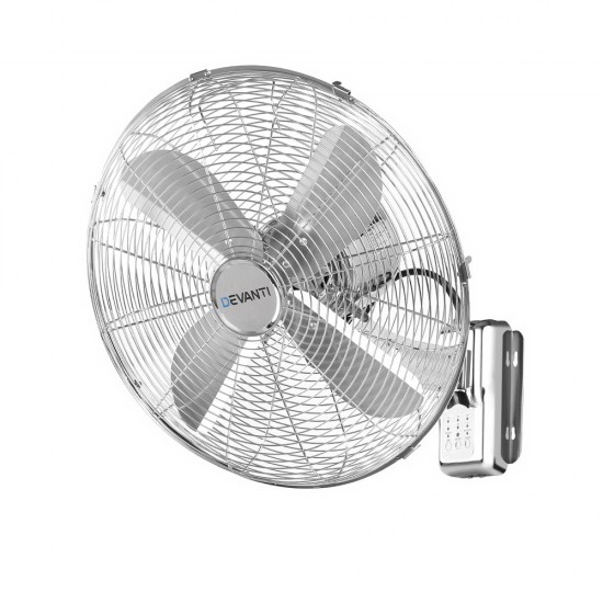40cm 16" Wall Mountable Fan - Silver 40cm 16" Wall Mountable Fan - Silver