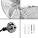40cm 16" Wall Mountable Fan - Silver 40cm 16" Wall Mountable Fan - Silver