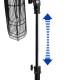 Adjustable Industrial Standing Fan - Black Adjustable Industrial Standing Fan - Black