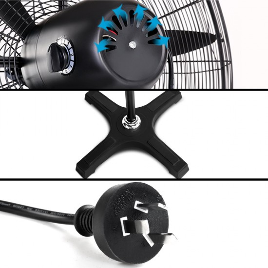 Adjustable Industrial Standing Fan - Black Adjustable Industrial Standing Fan - Black