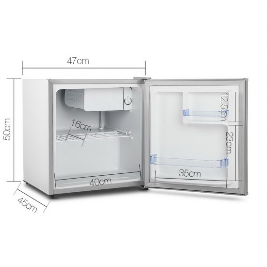 48L Portable Mini Bar Fridge - Silver 48L Portable Mini Bar Fridge - Silver