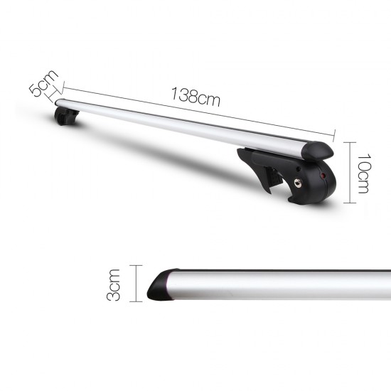 Giantz 1350mm Universal Aluminium Lockable Roof Rack - Silver Giantz 1350mm Universal Aluminium Lockable Roof Rack - Silver