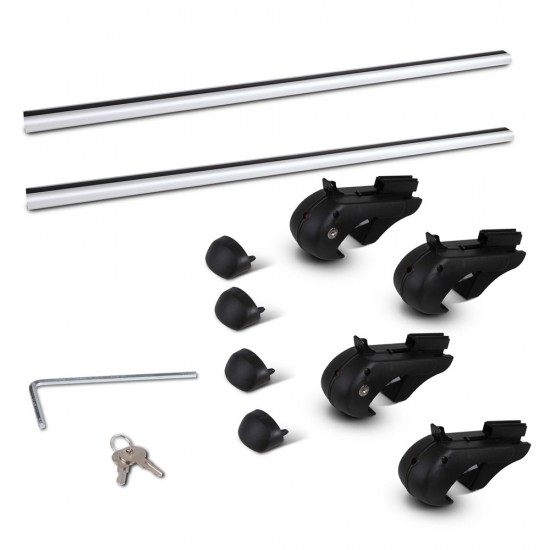 Giantz 1350mm Universal Aluminium Lockable Roof Rack - Silver Giantz 1350mm Universal Aluminium Lockable Roof Rack - Silver