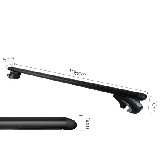 Giantz 1350mm Universal Aluminium Lockable Roof Rack - Black Giantz 1350mm Universal Aluminium Lockable Roof Rack - Black