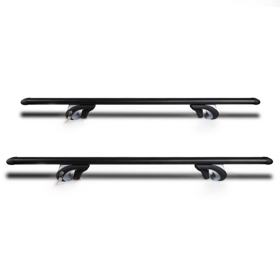 Giantz 1350mm Universal Aluminium Lockable Roof Rack - Black Giantz 1350mm Universal Aluminium Lockable Roof Rack - Black