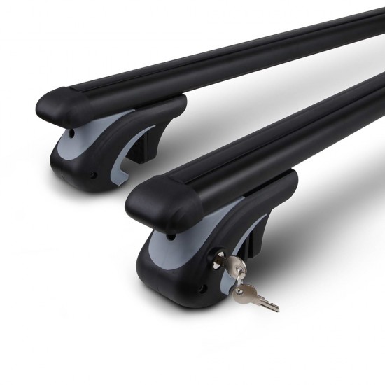 Giantz 1350mm Universal Aluminium Lockable Roof Rack - Black Giantz 1350mm Universal Aluminium Lockable Roof Rack - Black