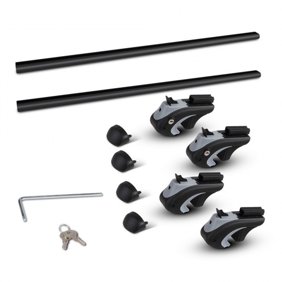 Giantz 1350mm Universal Aluminium Lockable Roof Rack - Black Giantz 1350mm Universal Aluminium Lockable Roof Rack - Black