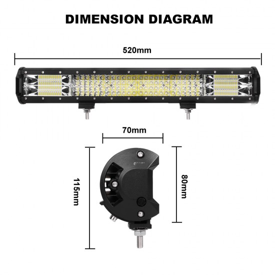 20INCH 780W LIGHT BAR CREE SPOT FLOOD COMBO OFFROAD WORK DRIVING 380@1LUX 20INCH 780W LIGHT BAR CREE SPOT FLOOD COMBO OFFROAD WORK DRIVING 380@1LUX