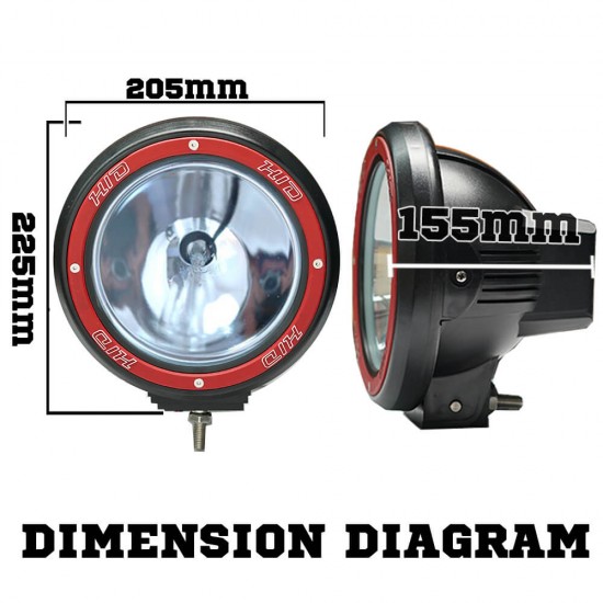 2X 7inch HID 100W Driving Lights XENON Spotlight Offroad Lamp UTE Work Red 4WD 2X 7inch HID 100W Driving Lights XENON Spotlight Offroad Lamp UTE Work Red 4WD