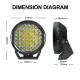 9 inch 225W CREE ROUND LED SPOT Driving Lights Off Road Spotlights BLACK 9 inch 225W CREE ROUND LED SPOT Driving Lights Off Road Spotlights BLACK