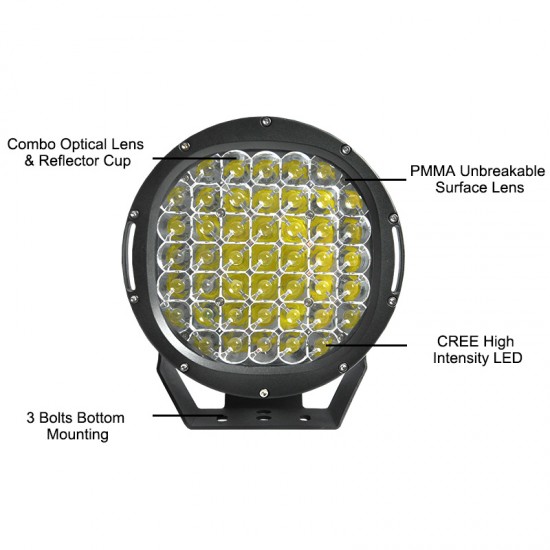 9 inch 225W CREE ROUND LED SPOT Driving Lights Off Road Spotlights BLACK 9 inch 225W CREE ROUND LED SPOT Driving Lights Off Road Spotlights BLACK