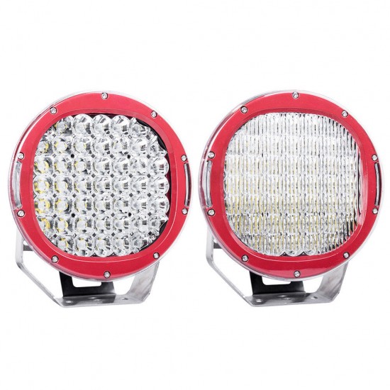 9inch 225W CREE LED Spot LED Driving Lights Offroad Round Spotlights RED 9inch 225W CREE LED Spot LED Driving Lights Offroad Round Spotlights RED