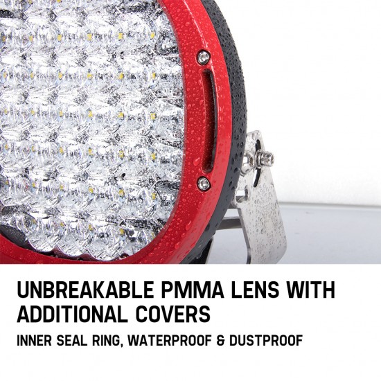 9inch 225W CREE LED Spot LED Driving Lights Offroad Round Spotlights RED 9inch 225W CREE LED Spot LED Driving Lights Offroad Round Spotlights RED