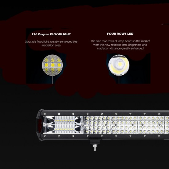 20 inch Philips LED Light Bar Quad Row Combo Beam 4x4 Work Driving Lamp 4wd 20 inch Philips LED Light Bar Quad Row Combo Beam 4x4 Work Driving Lamp 4wd