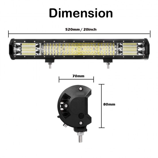 20 inch Philips LED Light Bar Quad Row Combo Beam 4x4 Work Driving Lamp 4wd 20 inch Philips LED Light Bar Quad Row Combo Beam 4x4 Work Driving Lamp 4wd