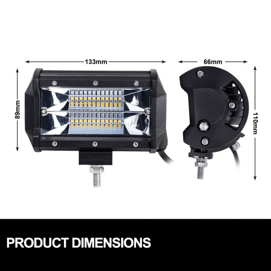 10X 5inch Cree LED Work Driving Light Bar Flood Beam Offroad 4x4 SUV ATV 10X 5inch Cree LED Work Driving Light Bar Flood Beam Offroad 4x4 SUV ATV