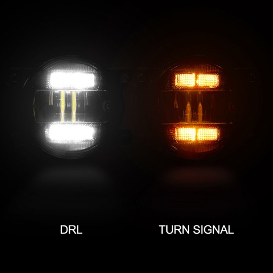 Pair 30W Bullbar LED Fog Lights DRL Turn Signal Driving Lamp Universal Vehicles Pair 30W Bullbar LED Fog Lights DRL Turn Signal Driving Lamp Universal Vehicles