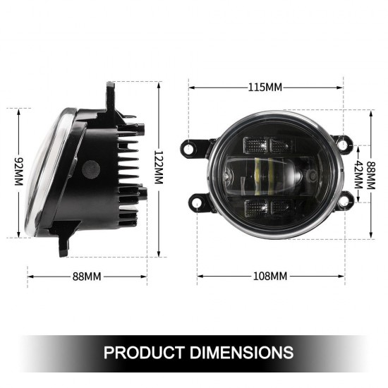 Pair 30W Bullbar LED Fog Lights DRL Turn Signal Driving Lamp Universal Vehicles Pair 30W Bullbar LED Fog Lights DRL Turn Signal Driving Lamp Universal Vehicles