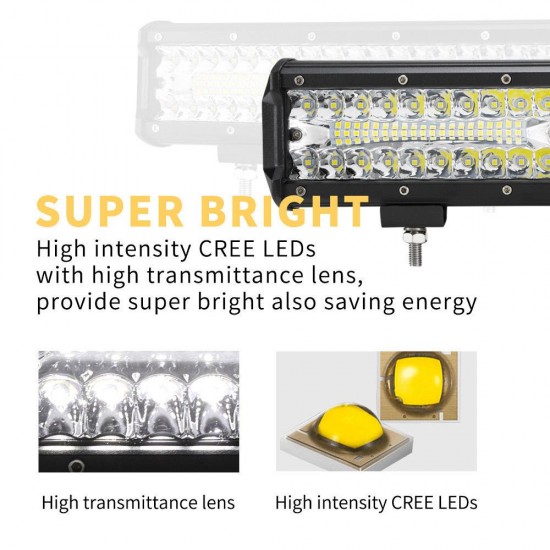 2x12inch CREE LED Work Light Bar Spot Flood OffRoad Fog Driving 4WD 4x4 Reverse 2x12inch CREE LED Work Light Bar Spot Flood OffRoad Fog Driving 4WD 4x4 Reverse