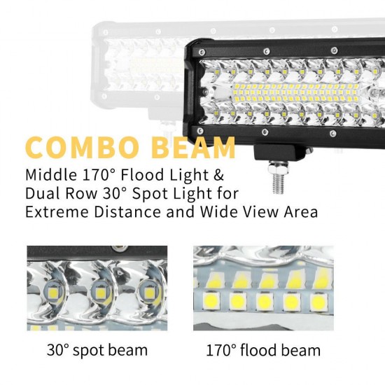 2x12inch CREE LED Work Light Bar Spot Flood OffRoad Fog Driving 4WD 4x4 Reverse 2x12inch CREE LED Work Light Bar Spot Flood OffRoad Fog Driving 4WD 4x4 Reverse
