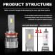 2 x LED Headlight Kit Driving Lamp CSP H11 High Low Beam Canbus 2 x LED Headlight Kit Driving Lamp CSP H11 High Low Beam Canbus