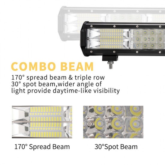 12Inch LED Light Bar Work Driving Triple Row Combo Beam Offroad 4WD Truck 12Inch LED Light Bar Work Driving Triple Row Combo Beam Offroad 4WD Truck