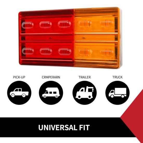 2x LED Tail Lights Indicator & Brake Lights Submersible 12V 2x LED Tail Lights Indicator & Brake Lights Submersible 12V