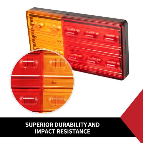 2x LED Tail Lights Indicator & Brake Lights Submersible 12V 2x LED Tail Lights Indicator & Brake Lights Submersible 12V