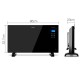 2000W Portable Electric Panel Heater - Black Glass 2000W Portable Electric Panel Heater - Black Glass